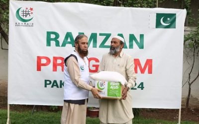 Khubaib Foundation distributes Ramadan food packs to those in need.