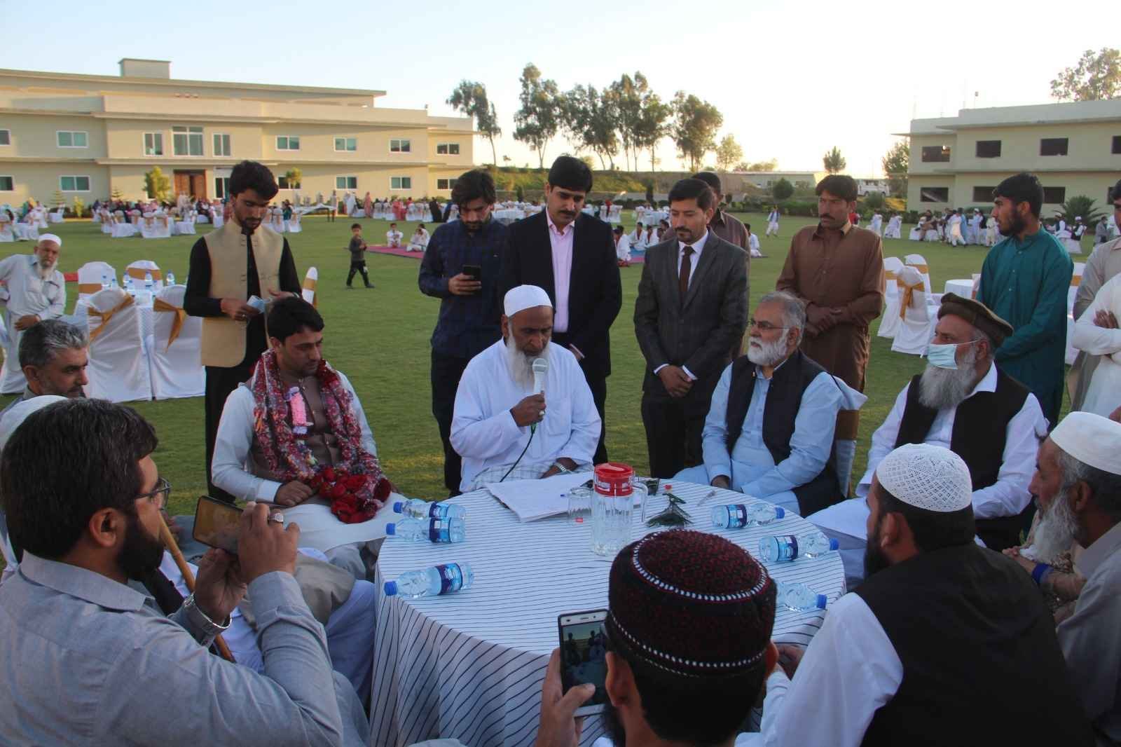 Nikkah ceremony celebration at Khubaib Orphanage in Haripur, capturing joyful moments.