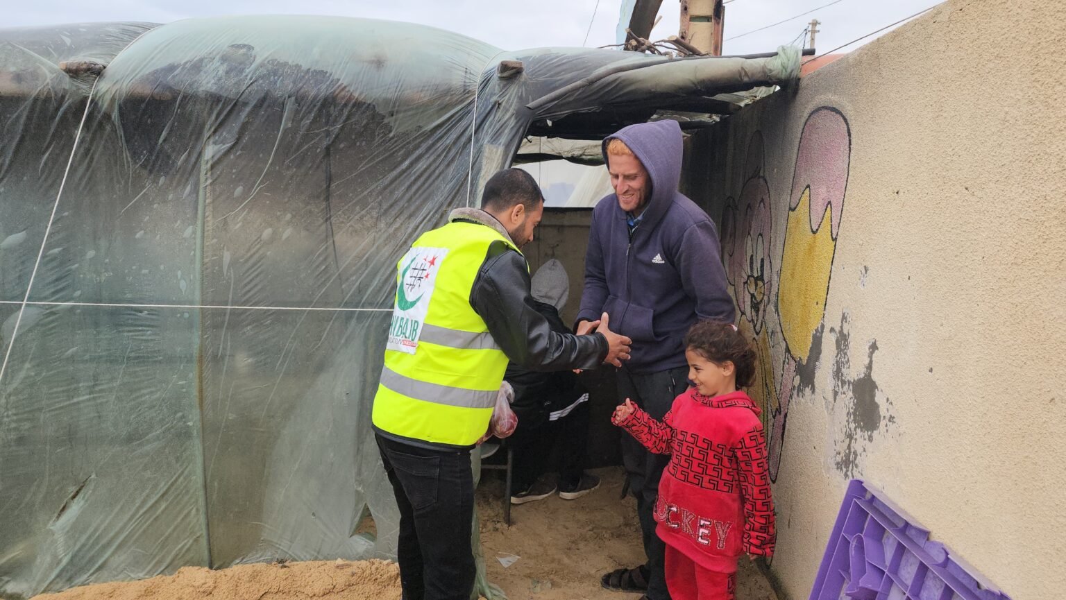 Fresh Meat Distribution by Khubaib Foundation in Gaza