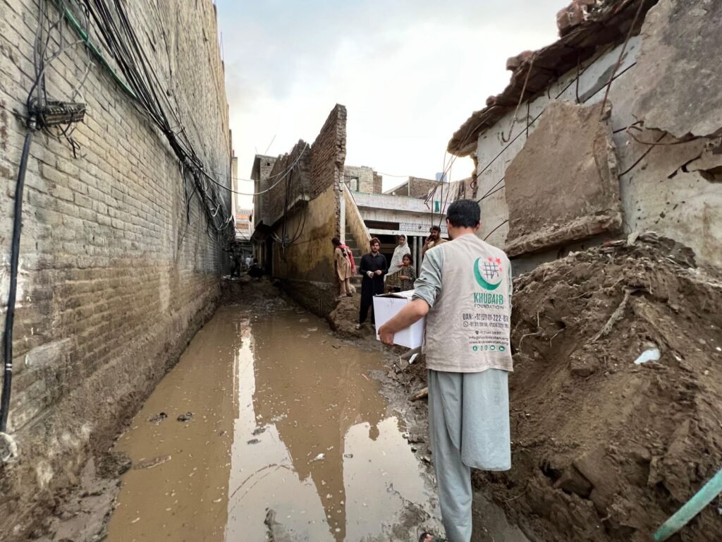 Khubaib Foundation Actively on Ground during Flood relief activity - 2025