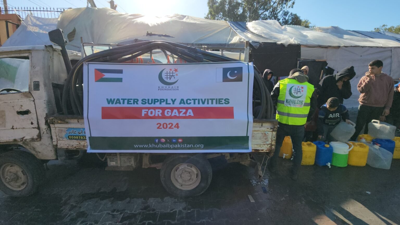 Water Supply Activities by Khubaib Foundation in Gaza