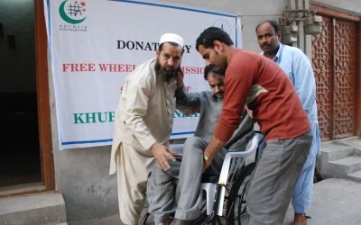 Khubaib Foundation Donated Wheel chairs to Disable people